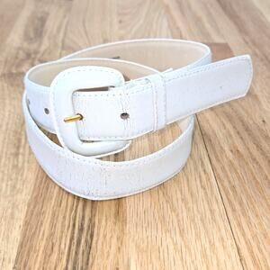 Vintage Laura Goyle Leather Western style white belt size Med